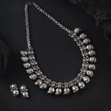 Oxidised Kolhapuri Mango Shape Motif Design Necklace