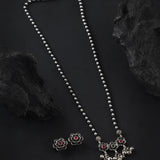 Oxidised Flower deign Single layer Mangalsutra