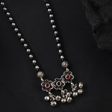 Oxidised Flower deign Single layer Mangalsutra