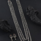 Oxidised Kolhapuri 3 layer Pohahaar Necklace