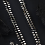 Oxidised Two Layer Ethnic Round Boll Long Necklace