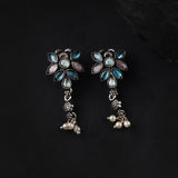 Oxidised Tanmani Pendant Moti Necklace