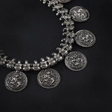 Oxidised Nartaki (dancer) temple motif Necklace