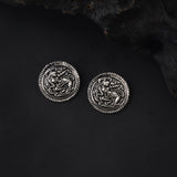 Oxidised Nartaki (dancer) temple motif Necklace