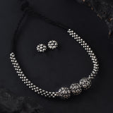 Oxidised Kolhapuri 3 Beads Thushi