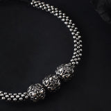 Oxidised Kolhapuri 3 Beads Thushi