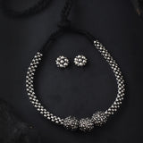Oxidised Kolhapuri 3 Beads Thushi